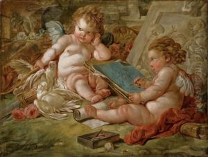 Deux Putti by Francois Boucher