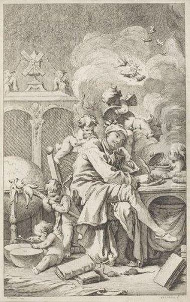 Frontispice Pour Faunillane, Ou L'infante Jaune, Du Comte De Tessin. - view 1