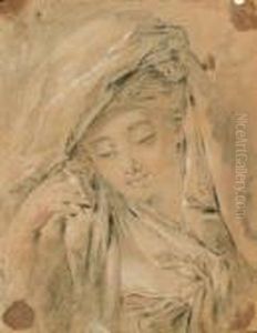 La Tete Dans Un Voile by Francois Boucher