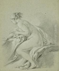 Etude De Femme Nue by Francois Boucher