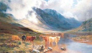 A Highland Glen - Glencoe by Louis Bosworth Hurt