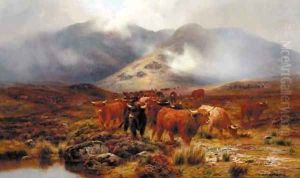 Crossing the moorland by Louis Bosworth Hurt