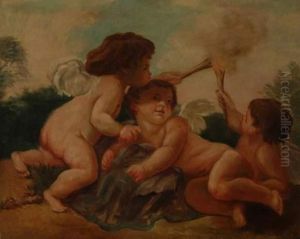 Putti Allumant Le Feu by Francois Boucher