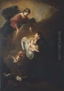 The Virgin And Child With Saint Stanislas Kostka by Francois Boucher