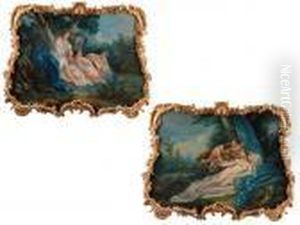 Nymphen In Parkanlagen by Francois Boucher