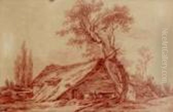 Une Chaumiere Et Un Moulin A Eau - view 1