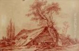 Une Chaumiere Et Un Moulin A Eau by Francois Boucher
