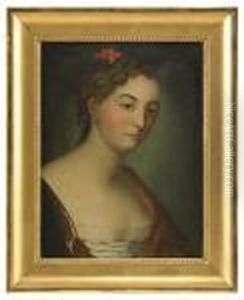 Portratt Forestallande Flicka I Halvprofil by Francois Boucher