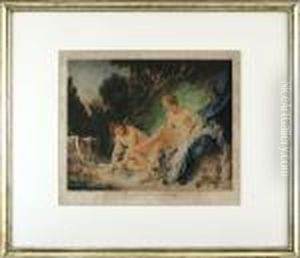 Francois Boucher - Diane Sortant Du Bain by Francois Boucher