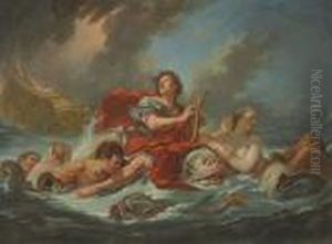 Arion Carried By A Dolphin by Francois Boucher
