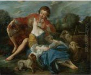 Reclining Figures With Sheep In A Landscape Reclining Figures With Sheep In A Landscape