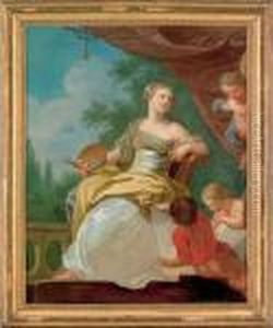 Goddess Of The Art Of Painting by Francois Boucher
