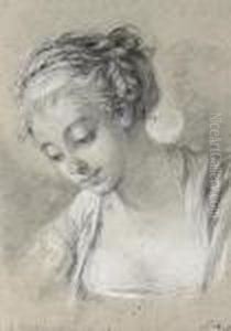 A Young Woman, Bust-length by Francois Boucher