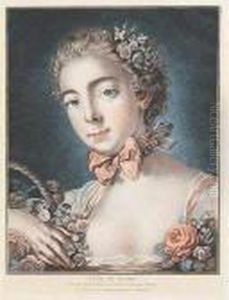 Tete De Flore. by Francois Boucher