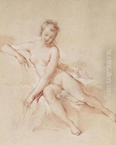 A Seated Female Nude by Francois Boucher