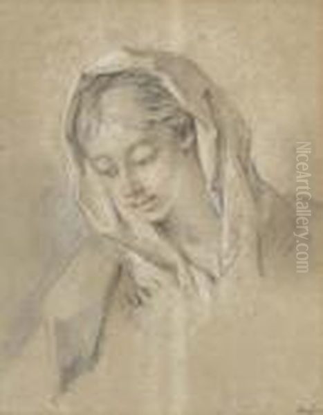 Portrait Study Of A Young Girl. - view 1