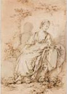 La Petite Reposee by Francois Boucher