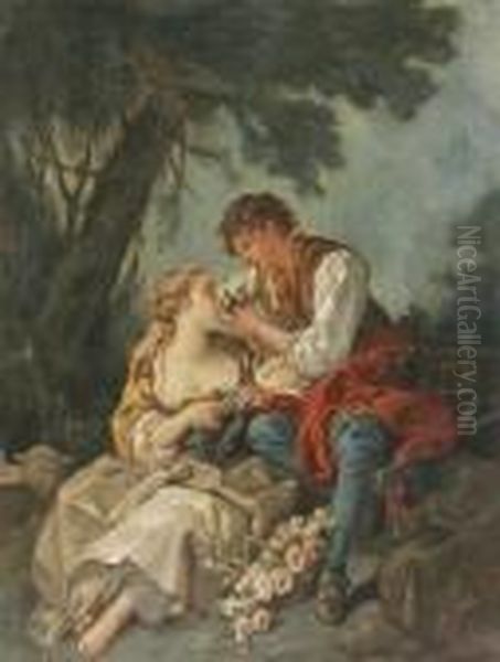 Couple Avec Oiseau - view 1