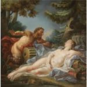 A Satyr Surprising A Sleeping Nymph by Francois Boucher
