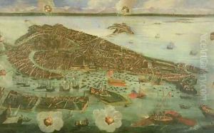 Birds Eye View of Venice 2 by Joseph the Younger Heintz