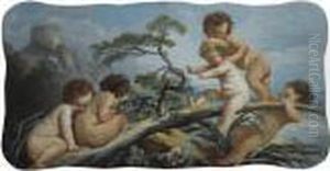 Putti Playing Seesaw On A Branch (la Balancoire)