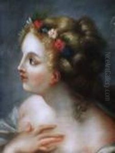 Francois, Ecole De, Portrait D'une Jeune Fille by Francois Boucher