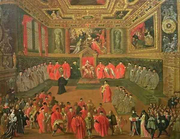 Audience with the Doge in at the College of the Ducale Palace - view 1