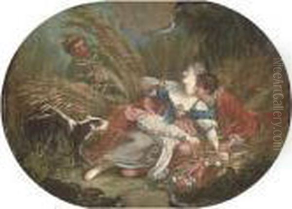A Wheat Field With An Amorous Couple - view 1