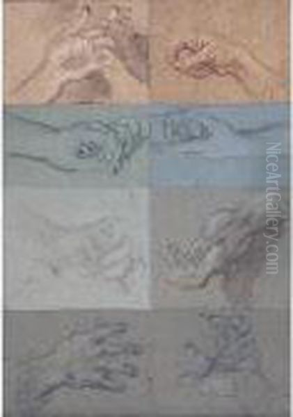 Eight Studies Of Hands - view 1