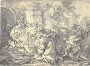 The Adoration Of The Magi by Francois Boucher