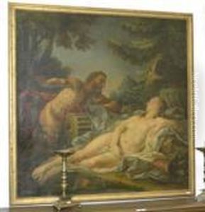 Satyre Und Diana. by Francois Boucher