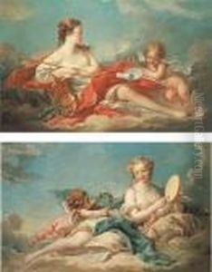 Clio, The Muse Of History And Song; And Erato, The Muse Of Lovepoetry by Francois Boucher