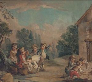 Children Playing In A Landcsape