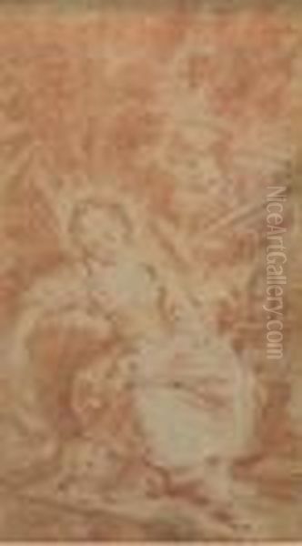 A Sleeping Girl Observed By A Boy - view 1