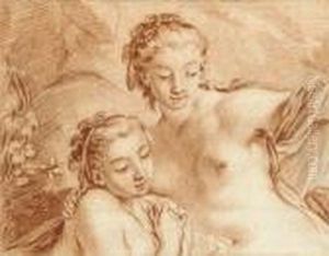 Nymphs In A Landscape by Francois Boucher