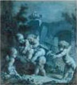 A Landscape With Putti At Play
