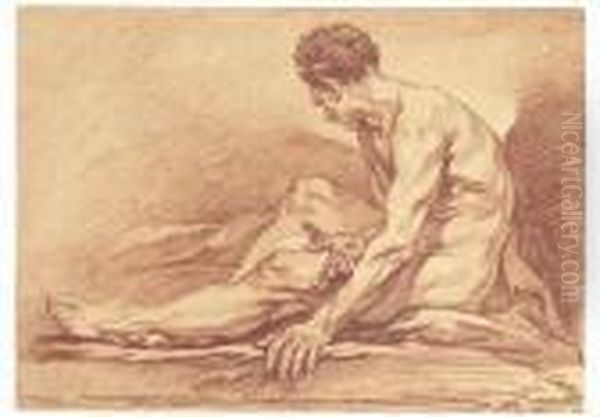 A Male Nude Seated In Profile To The Left - view 1