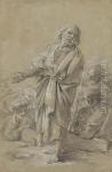 An Apostle Preaching, With Figures In The Background - view 1
