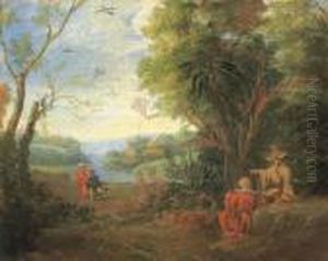 Paysage Chinois Avec Des Enfants Jouant Au Cerf-volant