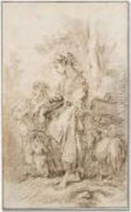 The Young Shepherdess by Francois Boucher