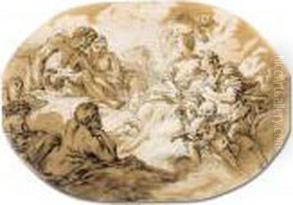 Venus Presenting Aeneas To Jupiter And Juno - view 1