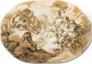 Venus Presenting Aeneas To Jupiter And Juno