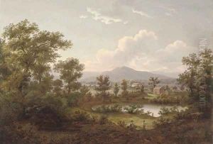 A farm in the Catskills near New York by George Gunther Hartwick
