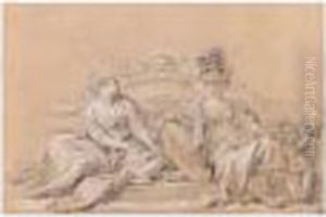 Projet Decoratif Pour Un Fronton : Allegorie De La Guerre Et De La Paix by Francois Boucher