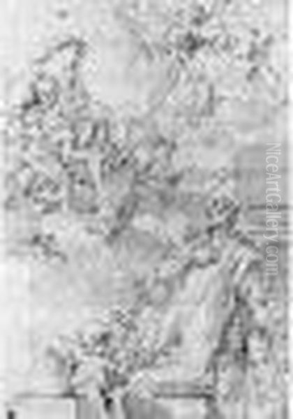 La Vierge Et L'enfant Jesus Apparaissant A Saint Philippe - view 1