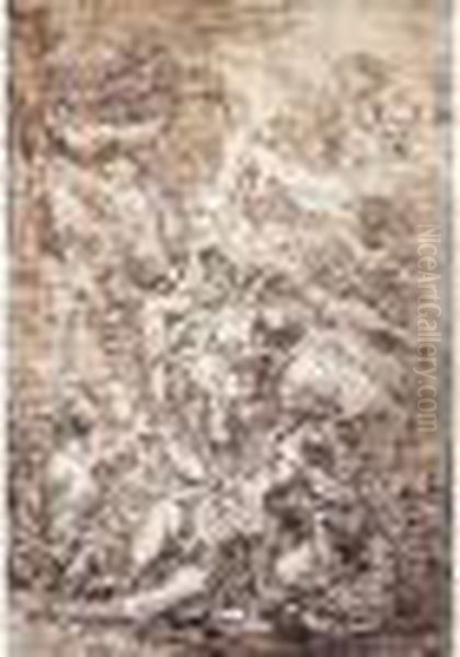 Atelier De La Naissance De
Bacchus, Ino L'eleve En Secret Et Le Confie Aux Nymphes (ovide,
Metamorphoses) - view 1