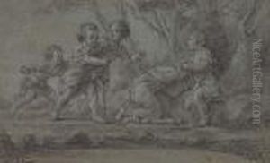 Group Of Five Children Playing<</b> by Francois Boucher