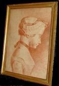 Head Of A Girl In Profile by Francois Boucher