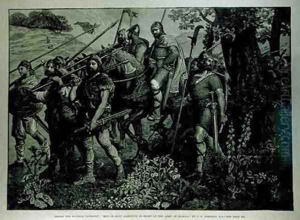 Design for Windsor Tapestry Men of Kent Marching in Front of the Army of Harold - view 1