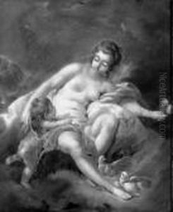 Venus Playing With Cupid by Francois Boucher